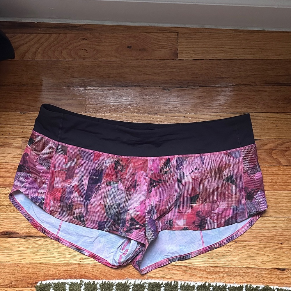 Lululemon Run Times Short *2.5 "Sun Dazed Multi Pink" Multi Pink / Super Dark - Picture 4 of 12